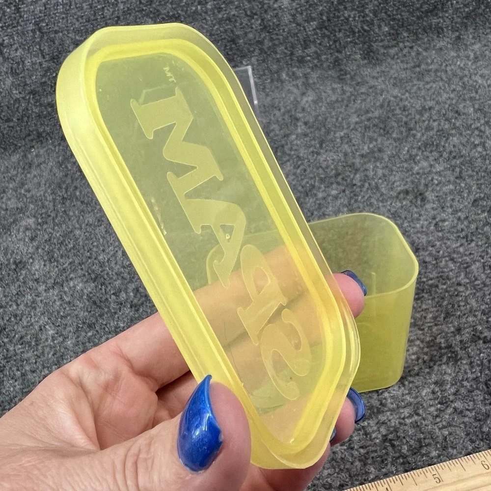 Vintage Spam Hormel Storage Keeper Yellow Container Made In USA Reusable